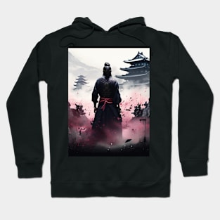 A samurai near a Japanese castle Hoodie